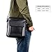 Zicac Mens Genuine Leather Shoulder Bag Briefcase Messenger Bag (Black)