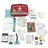 Always-Prepared-First-Aid-Medical-Kit-in-Red-Fabric-Bag-with-Reflective-Strip-100-Pieces