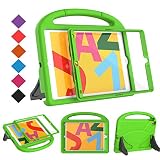 MOUO Kids Case for iPad 10.2 (2019), iPad 10.2 Case - Built-in Screen Protector for iPad 7th Generation Case, Shockproof Light Weight Handle Stand Kids Case for Apple iPad 10.2" 2019 Tablet - Green