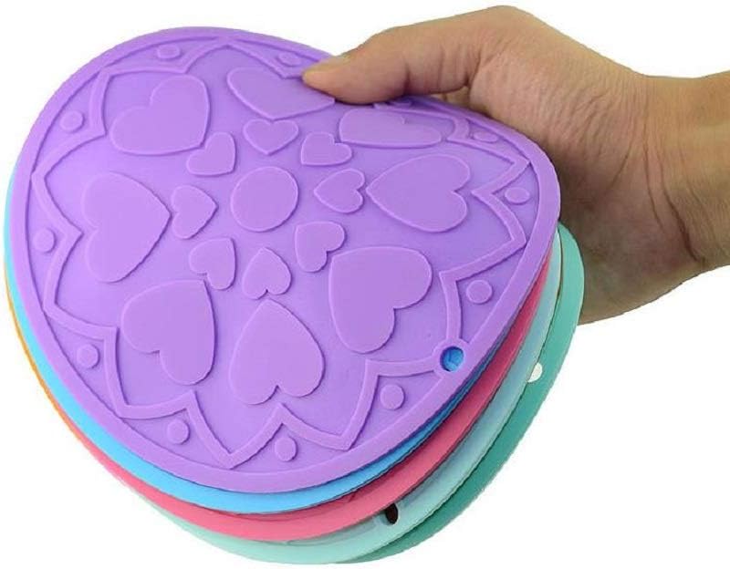 Spatlus Silicone Pot Holders, Trivet Mat, Spoon Rest and Kitchen Trivet, Non Slip Flexible, Durable, Heat Resistant Dishwasher Available Kitchen Trivet and Pot Pads-Deep Color|Assorted Color| (4)