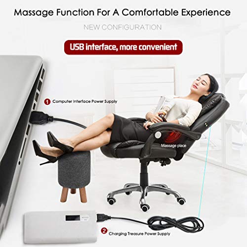 WONdere Office Chair Leather Desk Gaming Chair With Massage Function Adjust Seat Height