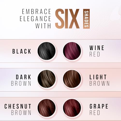 Herbishh Hair Color Shampoo For Gray Hair– Hair Dye Shampoo With Argan Hair Mask–Travel Size-Colors Hair In Minutes–Long Lasting Colour–10Pack+1Pack–Ammonia-Free (Dark Brown)