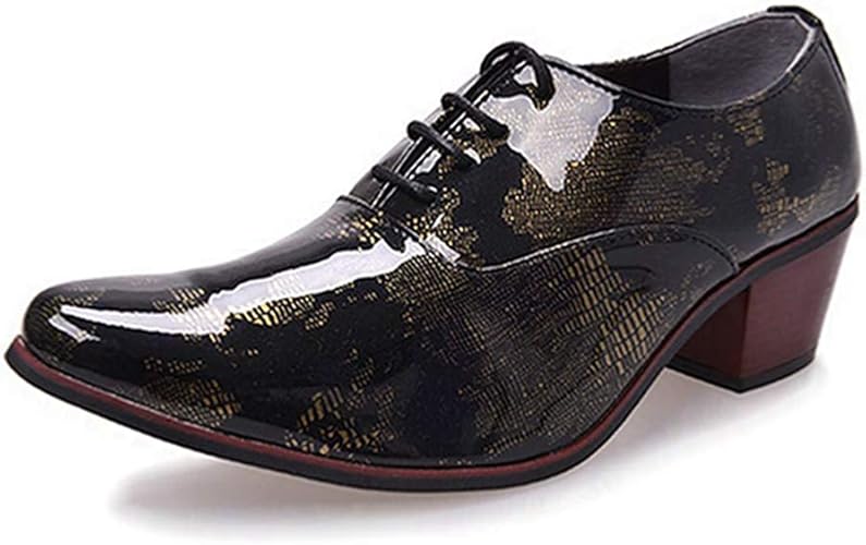 Amazon ダキシ 花柄 ビジネスシューズイギリス風 メンズ 身長 5cmアップ 背が高くなる 伸びる 型押し 衝撃吸収 ポインテッド トゥ 滑り止め 通気柔軟 足痛くない おしゃれ かっこいい 冠婚葬祭 クッション性 内羽 ダキシ ビジネスシューズ