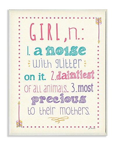 The Kids Room by Stupell Textual Art Wall Plaque, A Noise With Glitter On It, 11 x 0.5 x 15, Proudly Made in USA