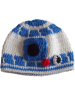 Handmade Milk Protein Cotton Yarn Star Wars Baby R2D2 Hat Droid Hat In Blue - Multiple Sizes Available …