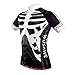 WOSAWE Mens Breathable Cycling Jersey Short Sleeves (Skeleton, XXL)