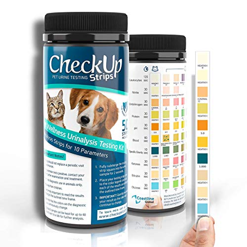 CheckUp 10 Parameters Urine Test Strips for Cat and Dog x 50