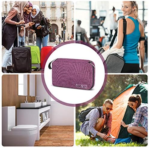 Toiletry Bag, Hizek Makeup Bag Organizer Waterproof Hanging Travel Toiletry Bags for Women with 4 Compartments & 1 Sturdy Hook, Portable Folding Travel Bag for Toiletries (Fuchsia) 7 Toiletry Bag, Hizek Makeup Bag Organizer Waterproof Hanging Travel Toiletry Bags for Women with 4 Compartments & 1 Sturdy Hook, Portable Folding Travel Bag for Toiletries (Fuchsia)