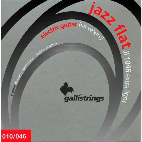 Galli Strings JF1046 JAZZ FLAT WOUND Extra Light Electric Guitar Strings 10-46