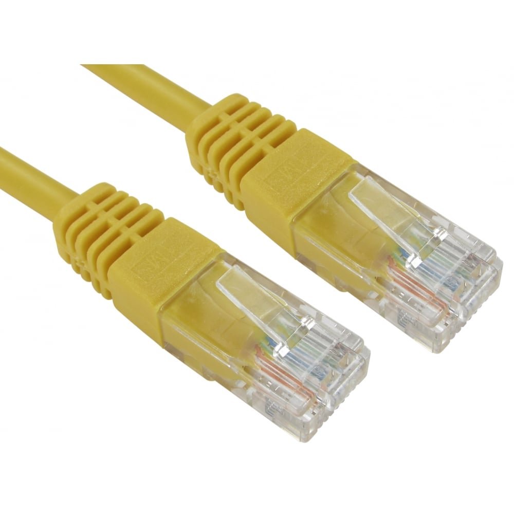 ALIDA SYSTEMS 15m Professional Network Cable - Premium Quality (26 AWG 100% Copper Wire) / CAT5e (enhanced) / RJ45 / Ethernet/Patch/LAN/Router/Modem / 10/100 Yellow