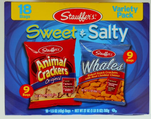Stauffers Sweet & Salty Variety Pack 18-1.5 Oz (43g) Snack Bags