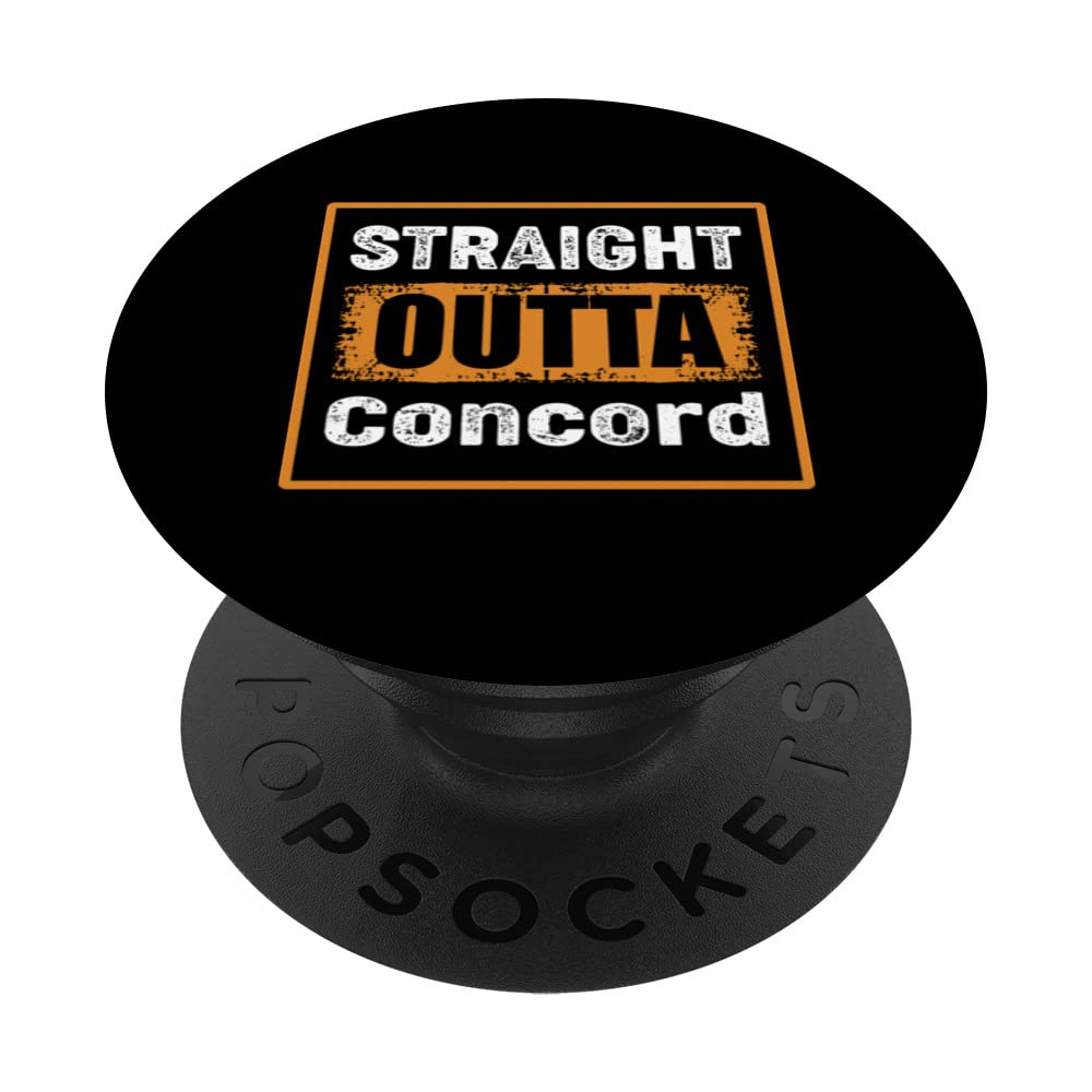 Straight Outta Concord New Hampshire USA Distressed Vintage PopSockets Swappable PopGrip