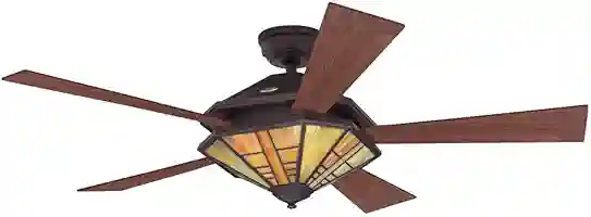Hunter 22564 54 1912 Mission Ceiling Fan New Bronze W Light 5