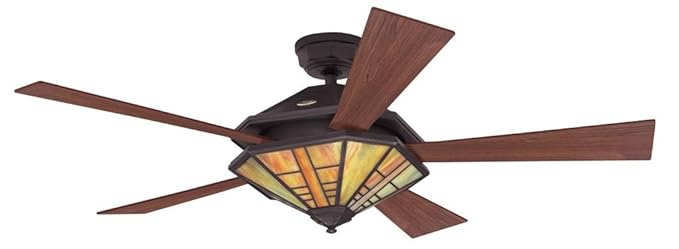 Hunter 22564 54 1912 Mission Ceiling Fan New Bronze W Light 5