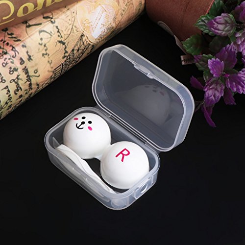 Hukai Travel Portable Transparent Nursing Contact Lenses Liquid Bottle Accessories (White)