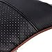 Leeko 2PCS Car Neck Pillow, Comfortable Soft Breathable Leather Car Head Neck Rest Cushion Relax Neck Support Headrest Pillows for Car Seat Travel and Home, Black
