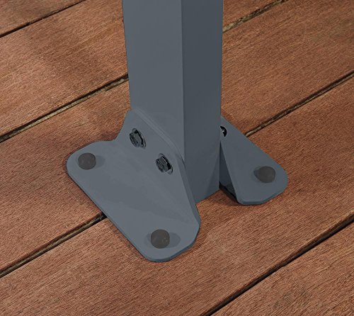 Hochwertige Aluminium Terrassenüberdachung, Terrassendach 300x851 cm (TxB) - grau – Bild 7