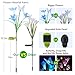 Solar Lights Outdoor, New Version Solar Garden Lights with Lily Flowers, Butterfly & Hummingbird Decorative Lights, Waterproof Multi-Color Changing LED Garden Lights for Yard, Patio (Blue and White)