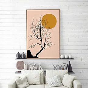 Framed Home Artwork Abstract Simple Style for Living Room Bedroom