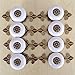 SunKni Prime Quality 8Pcs Vintage Ceramic Knobs Handles Pulls for Kitchen Furniture Door Drawer Cabinet Dresser Closet Wardrobe Cupboard Vanities with Screws New Sets Pack of 8 (Broze-White)