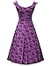MUXXN Womens 1950s Scoop Neck Off Shoulder Cocktail Dress(S,Violet)