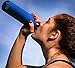 Cloud9 Plastic-Free Vacuum-Insulated Double-Wall Thermal Stainless Steel Tea Bottle with Tea/Fruit Strainer, 15 oz/450 ml (Dark Blue)