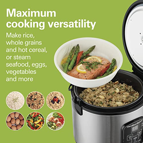 Hamilton Beach Digital Programmable Rice Cooker & Food Steamer, 8 Cups