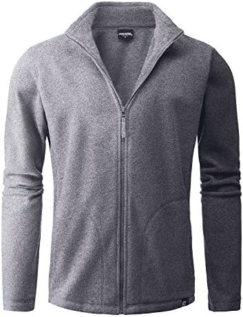 Stone Feather Men's long sleeve Grey college Zipped jacket(2XL)