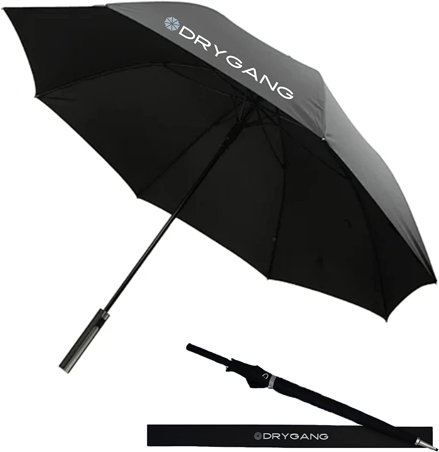 The Cyclone - Ultra Windproof Umbrella by Dry Gang - Strong, Storm Proof, Wind Proof + Wind Resistant, Portable Travel Golf Umbrellas for Men & Women. Advanced Water Film + Heavy Duty Fiberglass Frame