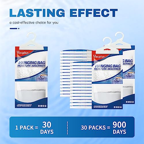 Vacplus Moisture Absorbers Packets, Fragrance Free(30 Pack), Humidity