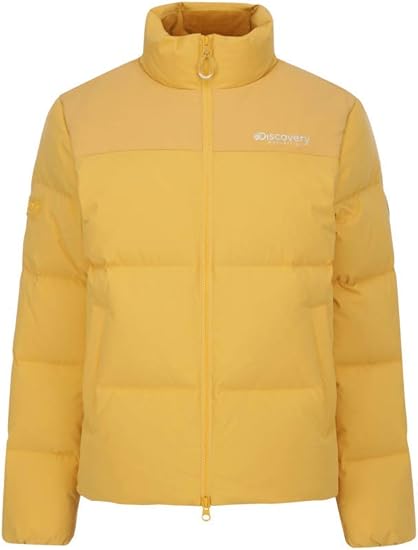 Amazon Discovery Expedition レディース ロゴグースダウン ショートパディング ダウンジャケット Barnsley Women S Rds Down Short Padding Jacket イエロー 並行輸入品 コート ジャケット 通販