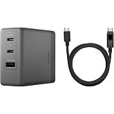 DJI Power 140W GaN Charging Combo, 7A Digital Display Cable (1 m) Included | 140W Output, 3 Ports, Smart Temperature Control, Fast Charging, PD 3.1, Dynamic Power Allocation, Laptop Charger, GaN Charger