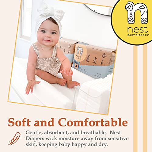 Nest Baby Diapers, Size 1, 713 lbs. (28 Count) Disposable Premium Diapers for Newborn Babies