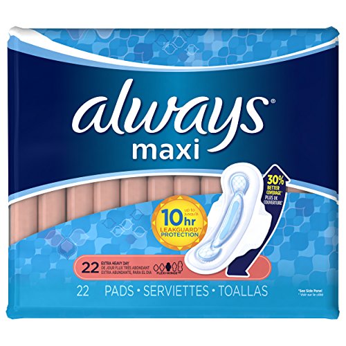 Always Maxi Pads Max Pro W/Flexi-Wings Unscented 22 Count