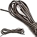 DailyShoes Womens Round Waxed Shoelaces Oxford Flat Dress Canvas Shoe Laces, (Great for Dual Tone), (1 PAIR), Dark Brown, 45