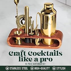 Mixology Bartender Kit: 10-Piece Bar Tool Set with