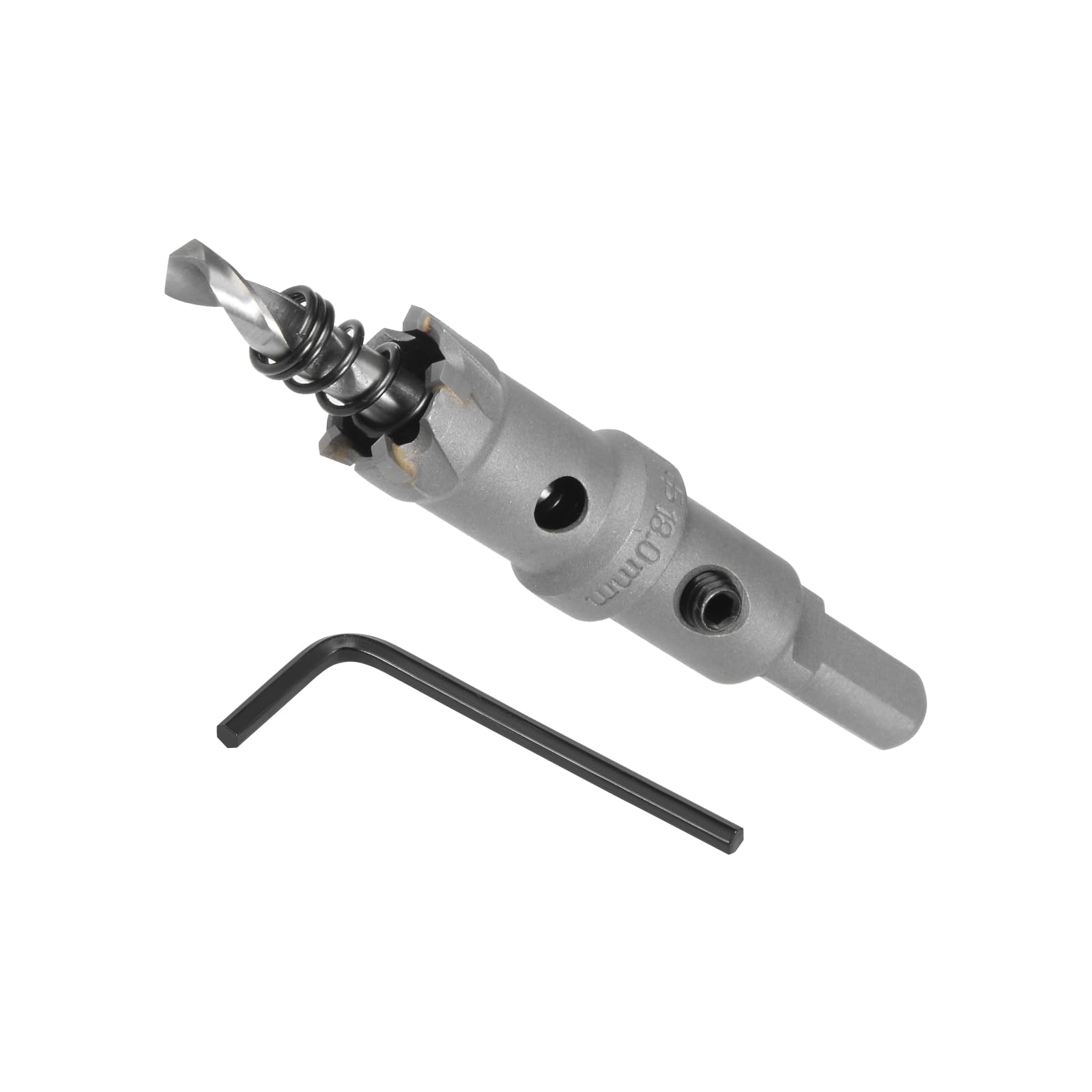 CoCud Hole Saw, 18mm Cutting Diameter, Carbide Tipped Tooth Hole Cutter Drill Bit - (Applications: for Stainless Steel Sheet Metal), 1-Piece