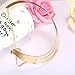 Swhitee Luxury 3 Layers Semicircle Golden Chain Statement Necklace