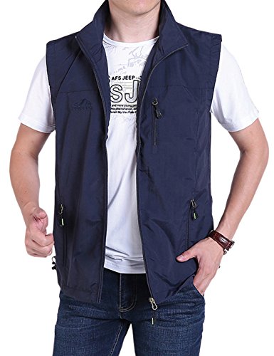 Jenkoon Men's Work Multi-Pockets Lightweight Outdoor Travel Fishing Vest - //medicalbooks.filipinodoctors.org