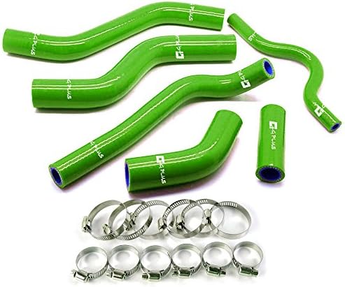 Silicone Radiator Hose Coolant Kit Clamps Replacement For Kawasaki KXF 450 KXF450 2006 Green