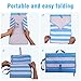 Baby Diaper Changing Pad Clutch Portable Travel Changing Station for Baby Newborn Infant, Foldable Mat with Head Cushion, Comfortable Waterproof Wipeable (Blue with White)