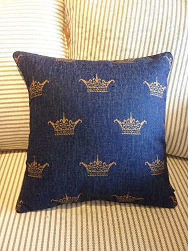 MAYUAN520 Cushion Cushion-Style Cotton Cushion Cushion Cushion Core European Nordic Application: Hotel Cafe Restaurant Office,44X44Cm,Blue Crown