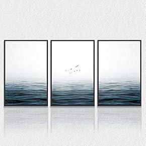 signwin 3 Piece Framed Canvas Wall Art Sea...