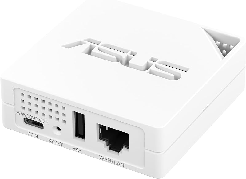 RT-AX50 Go - Mini Routeur Wi-FI 6 AX1500 - Double Bande, Partage de Connexion Mobile 4G et 5G, Mode WiFi Public (WISP), VPN, Alimentation USB-C, Format de Poche, Configuration Facile
