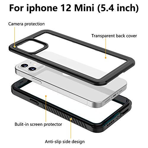Nineasy for iPhone 12 Mini Case, iPhone 12 Mini Waterproof Case, with