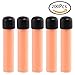 Refill Darts, PeleusTech 200-Dart 2.60x0.43inch Big Head Soft Bullet for Nerf N-Strike Vulcan EBF-25 Dart Blaster - Black