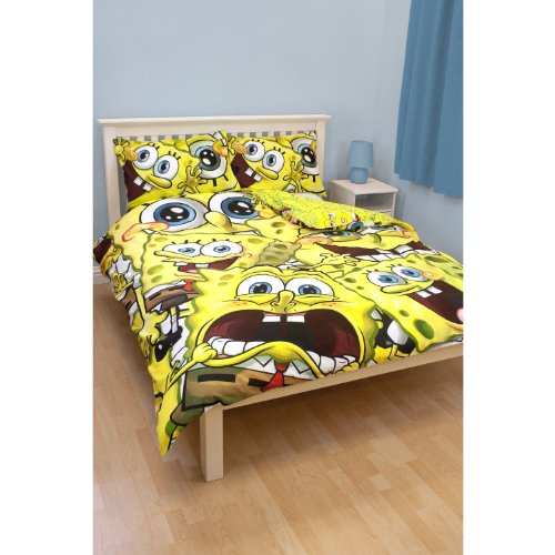 Great Deal! Childrens/Kids SpongeBob SquarePants Bedding Duvet Cover and Pillowcase (Twin Bed) (Yell...