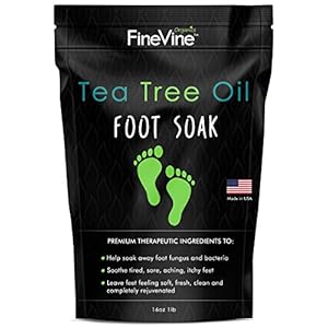 Tea Tree Oil Foot Soak with Epsom Salt - Made in USA - for Toenail Fungus, Athletes Foot, Stubborn Foot Odor Scent…