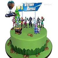 MORDUN Video Game Cake Toppers Kit - Llama Loot Chest Cake Decorations - Birthday Party Supplies for Gamers Boys Girls Kids