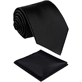 fortunatever Mens Solid Satin Extra Long Ties,Handmade Neckties For Men With Multiple Colors+Gift Box